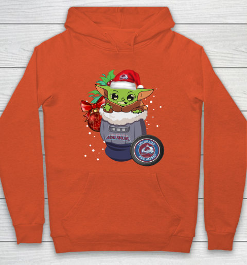 Colorado Avalanche Christmas Baby Yoda Star Wars Funny Happy NHL Hoodie 5