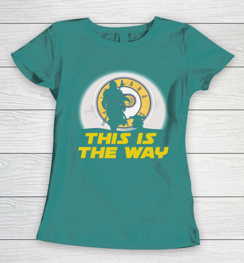 Indiana Pacers NBA Basketball Star Wars Yoda And Mandalorian This Is The Way Women's T-Shirt 10