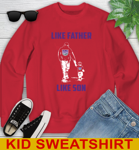 Sacramento Kings NBA Basketball Like Father Like Son Sports Youth Sweatshirt 7