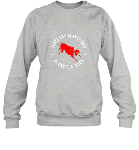 ujky portland shirt cows mavericks baseball vintage for awesome sweatshirt 35 front sport grey