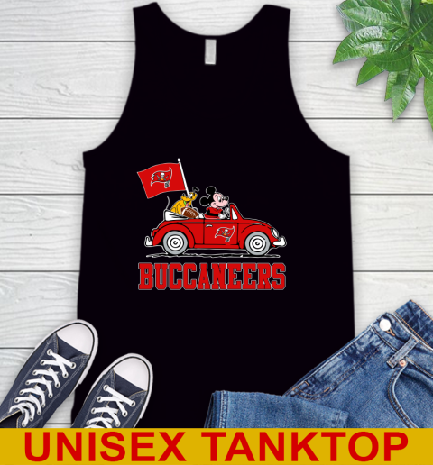 NFL Football Tampa Bay Buccaneers Pluto Mickey Driving Disney Shirt Tank Top 2