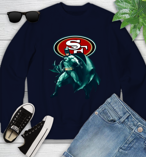 NFL Batman Football Sports San Francisco 49ers Youth Sweatshirt 3