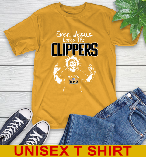 LA Clippers NBA Basketball Even Jesus Loves The Clippers Shirt T-Shirt 2