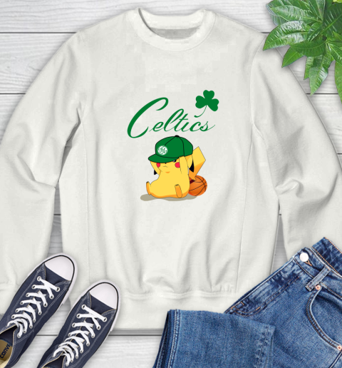 NBA Pikachu Basketball Sports Boston Celtics Sweatshirt