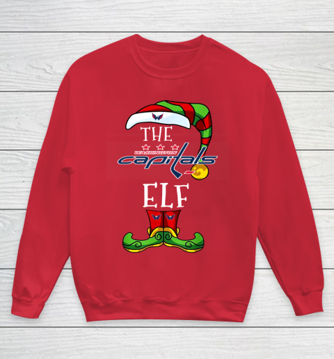 Washington Capitals Christmas ELF Funny NHL Youth Sweatshirt 7