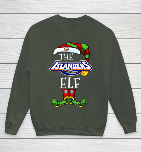 New York Islanders Christmas ELF Funny NHL Youth Sweatshirt 8
