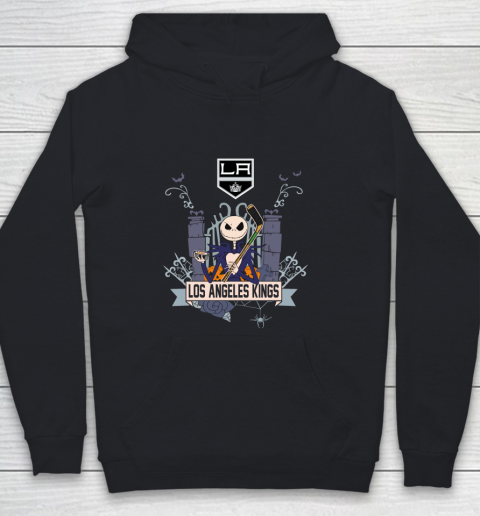 NHL Los Angeles Kings Hockey Jack Skellington Halloween Youth Hoodie