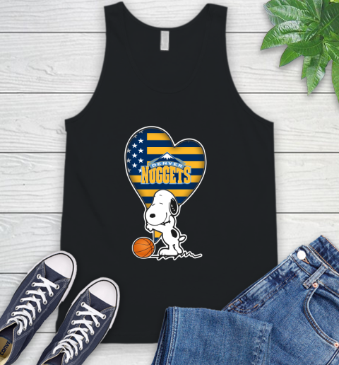 Denver Nuggets NBA Basketball The Peanuts Movie Adorable Snoopy Tank Top 2