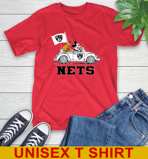 NBA Basketball Brooklyn Nets Pluto Mickey Driving Disney Shirt T-Shirt 10