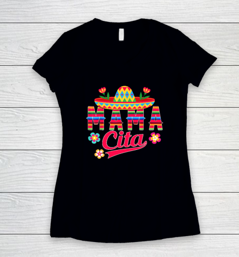 Mamacita Cinco de Mayo 5 De Mayo Cactus Fiesta Mexican Women's V-Neck T-Shirt