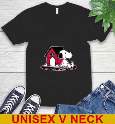 NBA Basketball Toronto Raptors Snoopy The Peanuts Movie Shirt V-Neck T-Shirt 2