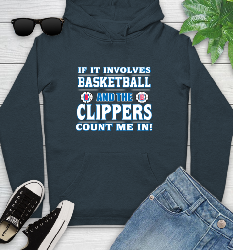 NBA If It Involves Basketball And Los Angeles Clippers Count Me In Sports Youth Hoodie - Image 9