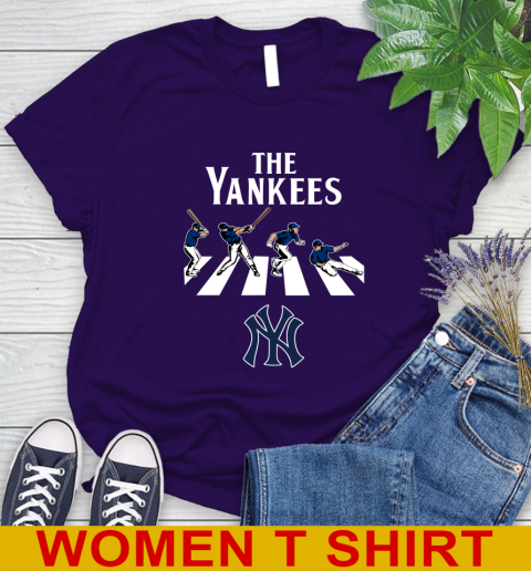 MLB Baseball New York Yankees The Beatles Rock Band Shirt Women's T-Shirt