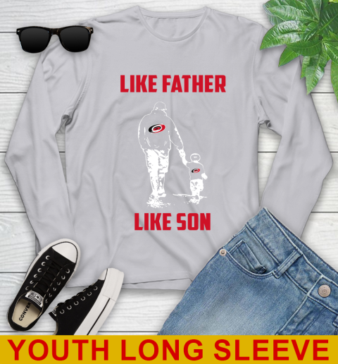 Carolina Hurricanes NHL Hockey Like Father Like Son Sports Youth Long Sleeve 5