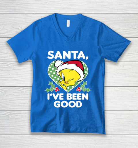 Looney Tunes Christmas Tweety Bird Santa I ve Been Good V-Neck T-Shirt 5
