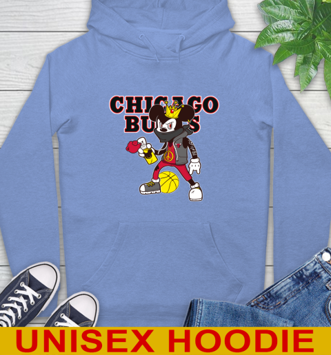 Chicago Bulls NBA Basketball Mickey Peace Sign Sports Hoodie 11