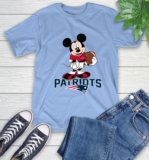 NFL Football New England Patriots Cheerful Mickey Mouse Shirt T-Shirt 12