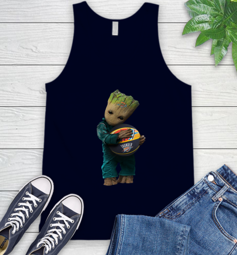 NBA Groot Guardians Of The Galaxy Basketball Sports Oklahoma City Thunder Tank Top 3