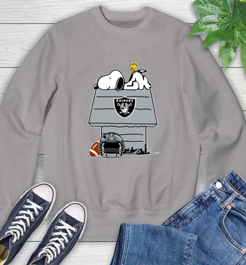 Oakland Raiders NFL Football Snoopy Woodstock The Peanuts Movie Sweatshirt 5