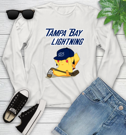 NHL Pikachu Hockey Sports Tampa Bay Lightning Youth Long Sleeve 12
