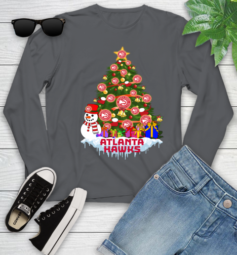 Atlanta Hawks Merry Christmas NBA Basketball Sports Youth Long Sleeve 8