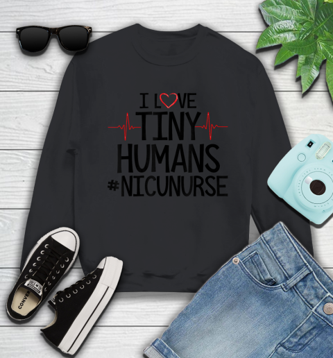 Nurse Shirt Women Nurse I Love Tiny Humans Gift T Shirt Sweatshirt