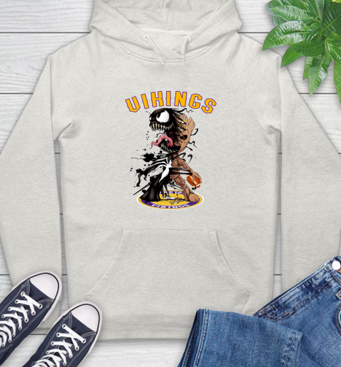 NFL Minnesota Vikings Football Venom Groot Guardians Of The Galaxy Hoodie 12