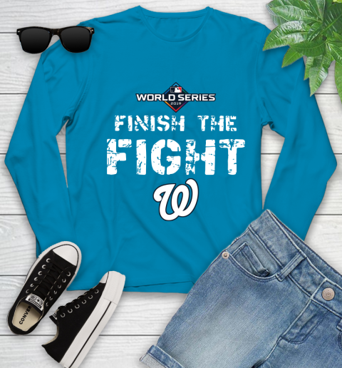 Finish The Fight Washington Nationals World Series 2019 Youth Long Sleeve 8