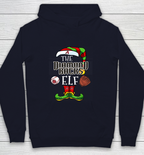 Arizona Diamondbacks Christmas ELF Funny MLB Youth Hoodie 2