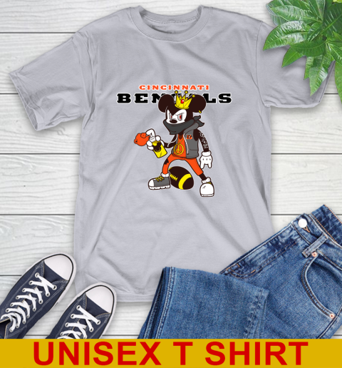 Cincinnati Bengals NFL Football Mickey Peace Sign Sports T-Shirt 6