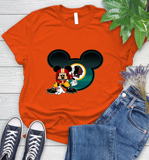 NFL Washington Redskins Mickey Mouse Disney Football T Shirt Women's T-Shirt 4