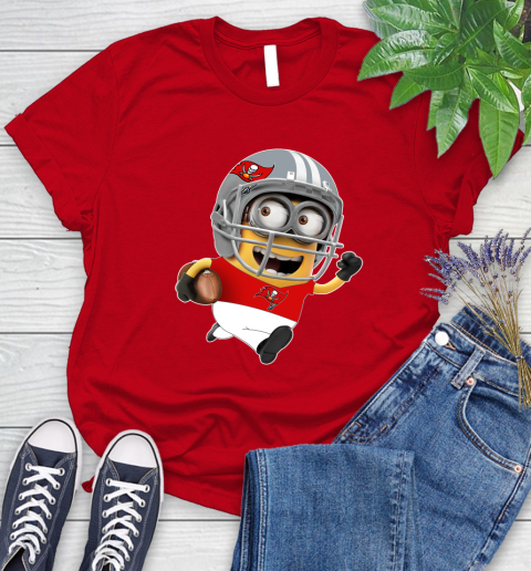 NFL Tampa Bay Buccaneers Minions Disney Football Sports Women's T-Shirt 9