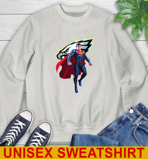 NFL Superman DC Sports Football Philadelphia Eagles Sweatshirt 12