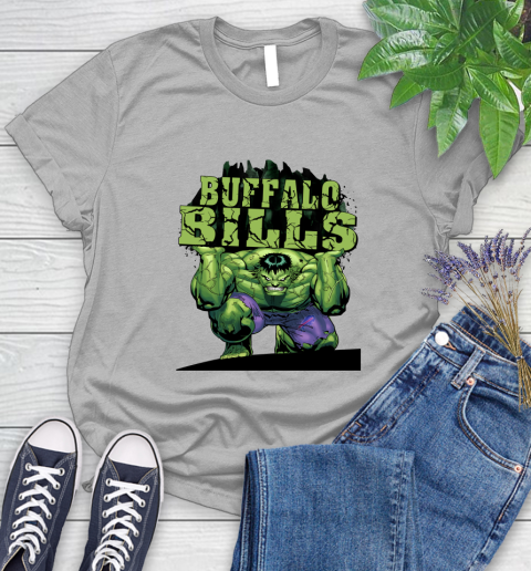 Buffalo Bills NFL Football Incredible Hulk Marvel Avengers Sports Women's T-Shirt 5