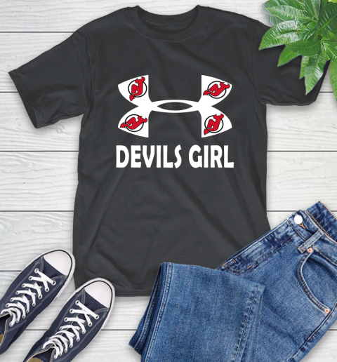 NHL New Jersey Devils Girl Under Armour Hockey Sports T-Shirt