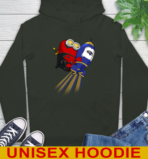 NFL Football Baltimore Ravens Deadpool Minion Marvel Shirt Hoodie 12