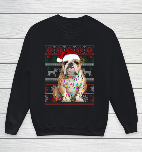 Bulldog Ugly Sweater Christmas Gifts Youth Sweatshirt