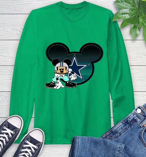 NFL Dallas Cowboys Mickey Mouse Disney Football T Shirt Long Sleeve T-Shirt 7