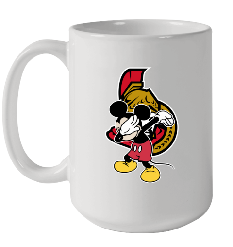 Ottawa Senators NHL Hockey Dabbing Mickey Disney Sports Ceramic Mug 15oz