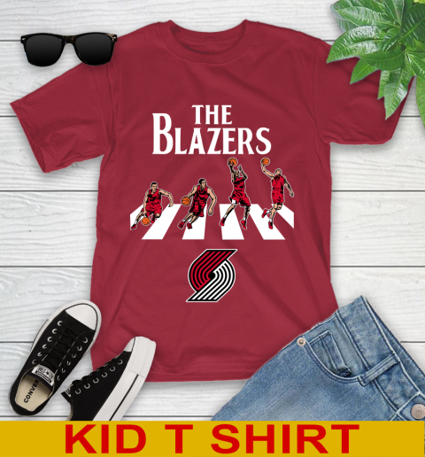 NBA Basketball Portland Trail Blazers The Beatles Rock Band Shirt Youth T-Shirt 12