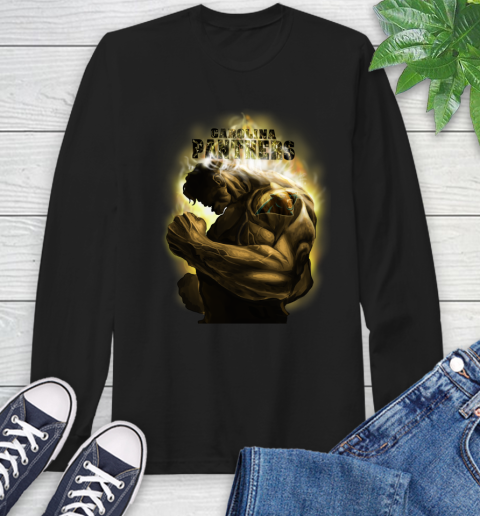 Carolina Panthers NFL Football Hulk Marvel Avengers Sports Long Sleeve T-Shirt