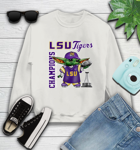 Baby Yoda LSU Tigers Champion Shirt 36