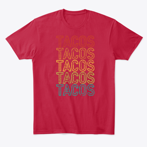 5o7o vintage mexicantacos classic t shirt 2 front red