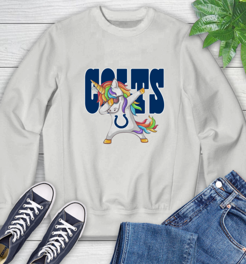 Indianapolis Colts NFL Football Funny Unicorn Dabbing Sports Sweatshirt 5