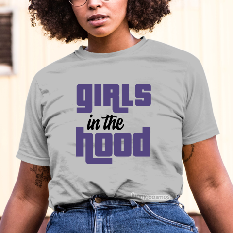 Jordan 1 Court Purple Matching Sneaker Tshirt For Woman For Girl Girls in the Hood White Jordan Shirt