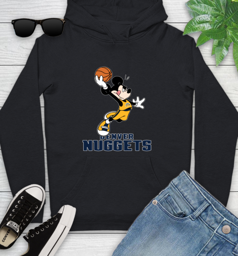 NBA Basketball Denver Nuggets Cheerful Mickey Mouse Shirt Youth Hoodie