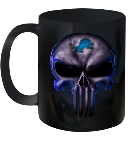 Detroit Lions NFL Football Punisher Skull Sports Ceramic Mug 11oz