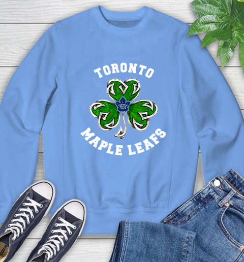 NHL Toronto Maple Leafs Three Leaf Clover St Patrick's Day Hockey Sports Sweatshirt 11