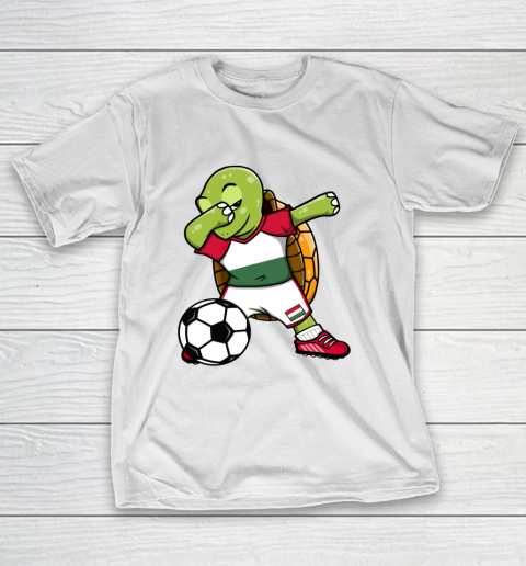 Dabbing Turtle Hungary Soccer Fans Jersey Hungarian Football T-Shirt