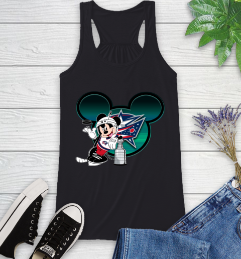 NHL Columbus Blue Jackets Stanley Cup Mickey Mouse Disney Hockey T Shirt Racerback Tank 2